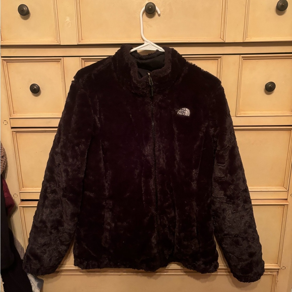 North face reversible furry on one side the other waterproof